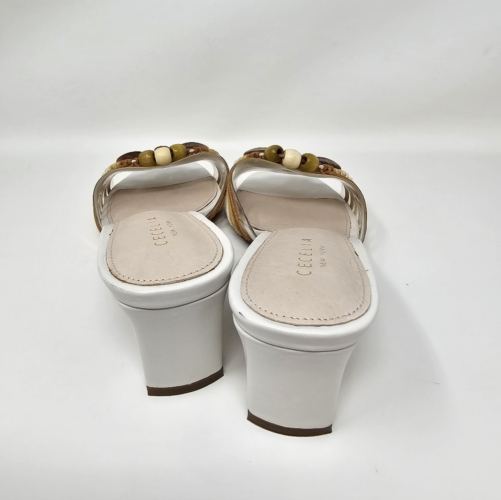 NEW Cecelia New York Anna Belle Beaded Block Heel Sandals Size 9 - Picture 3 of 5